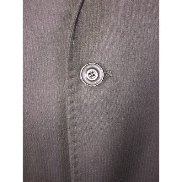 West End Blazer striped in black one button closing lined size 42 - Picture 7 of 12